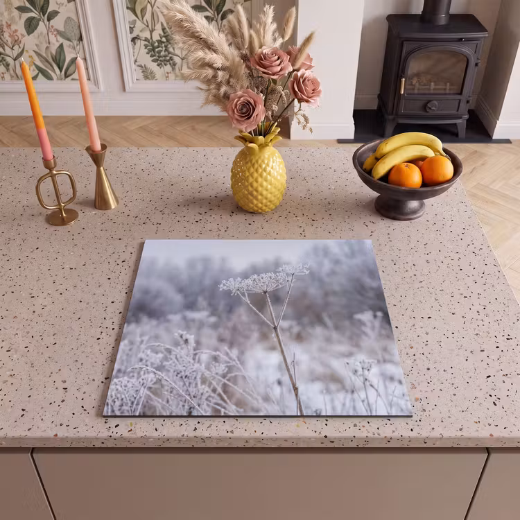 Induction hob cover - Screen flower - Ripe - Crystals - Winter - Delicate — 3