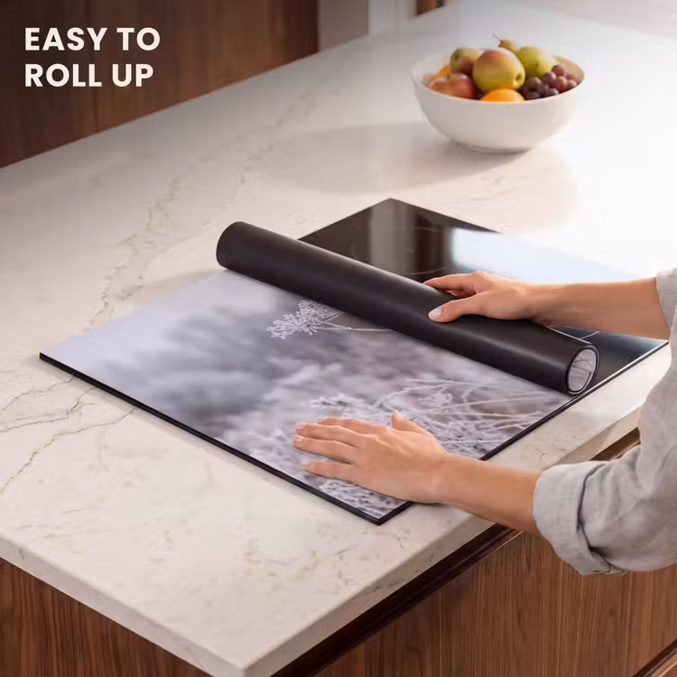 Induction hob cover - Screen flower - Ripe - Crystals - Winter - Delicate — 6