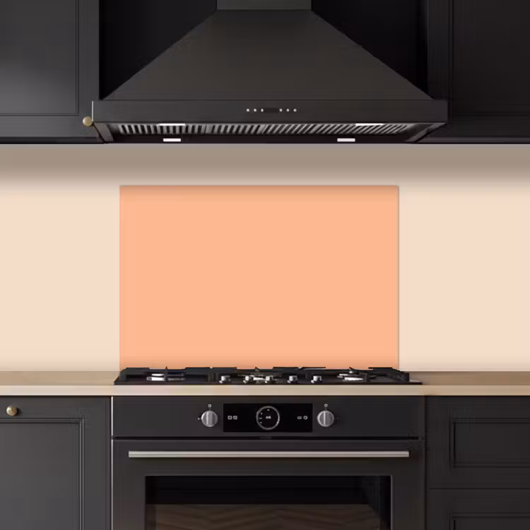Kitchen splashback for hob - Apricot - Pink - Pastel - Solid - Color — 5