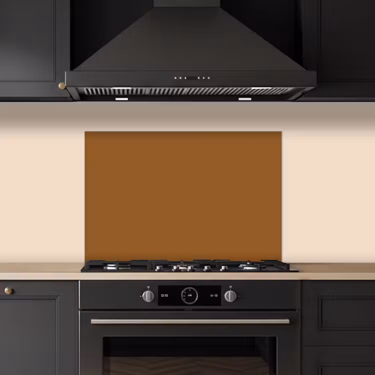 Kitchen splashback for hob - Brown - Earth tone - Solid color — 5