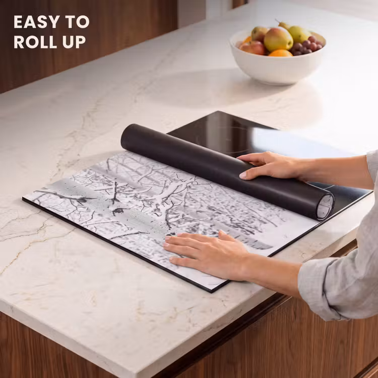 Induction hob cover - Birch trees - Snow - Winter - Forest - White — 6