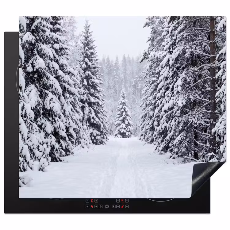 Induction hob cover - Forest - Winter - Snow - Path - Nature — 1