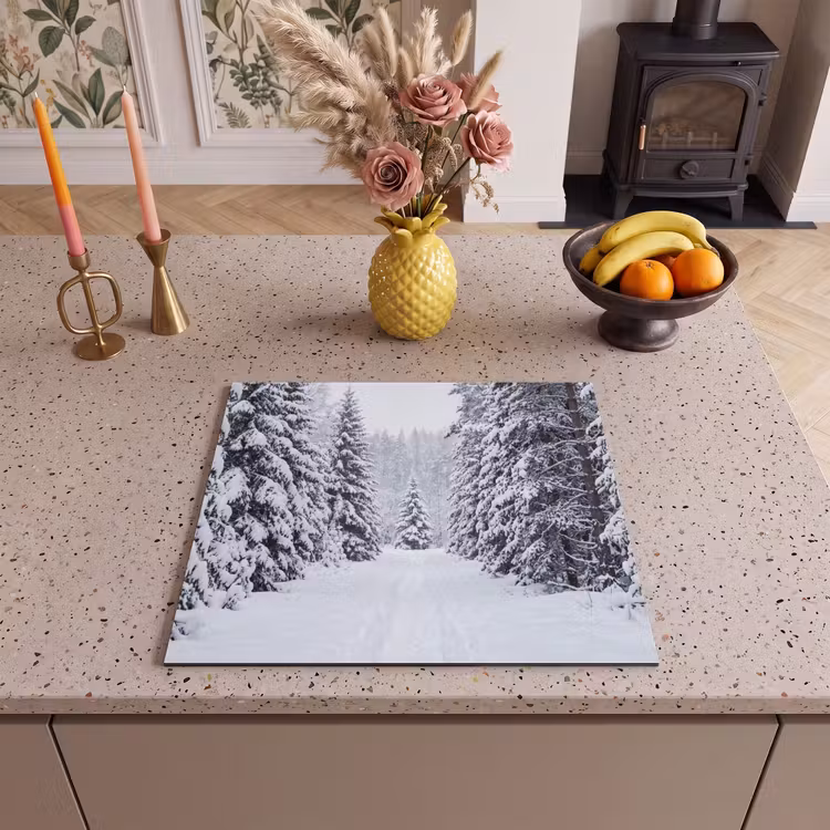 Induction hob cover - Forest - Winter - Snow - Path - Nature — 3