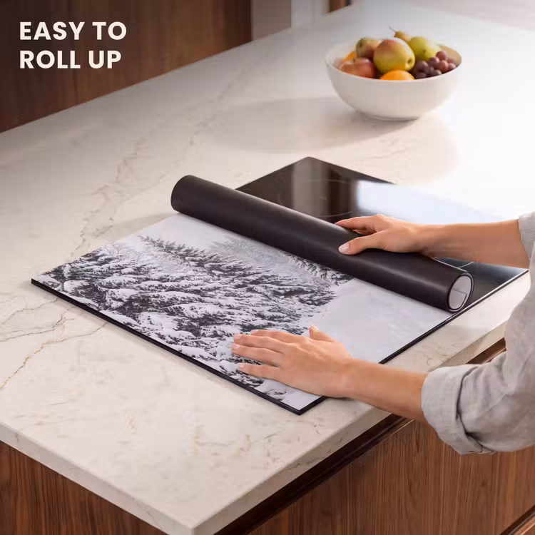 Induction hob cover - Forest - Winter - Snow - Path - Nature — 6
