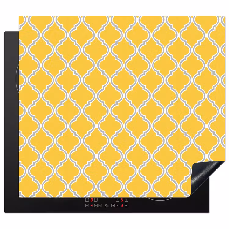 Induction hob cover - Lantern - Arabesque - Elegant - Yellow — 1