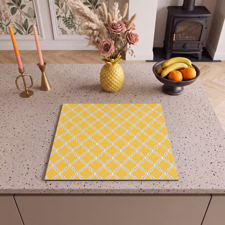 Induction hob cover - Lantern - Arabesque - Elegant - Yellow — 3