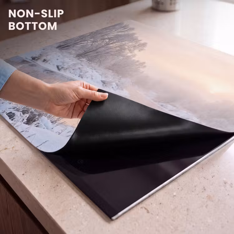 Induction hob cover - River - Winter - Landscape - Snow - Sunrise — 5
