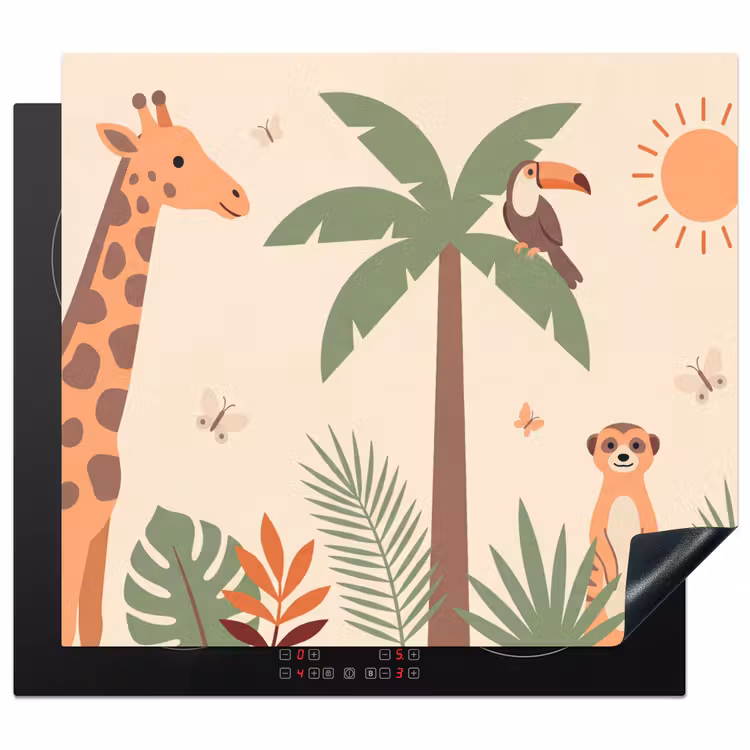 Induction hob cover - Animals - Tropical - Safari - Colorful — 1