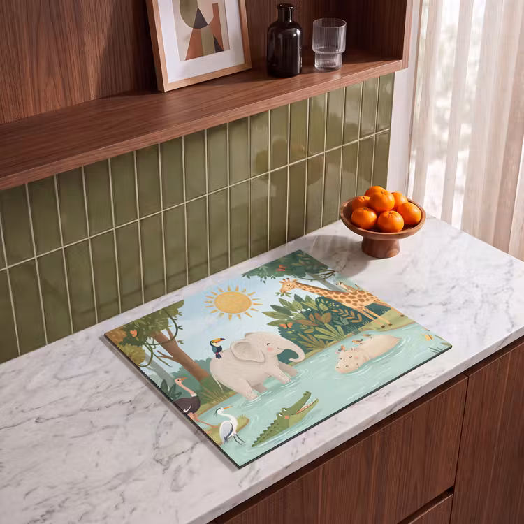 Induction hob cover - Jungle - Oasis - Animals - Colorful — 4