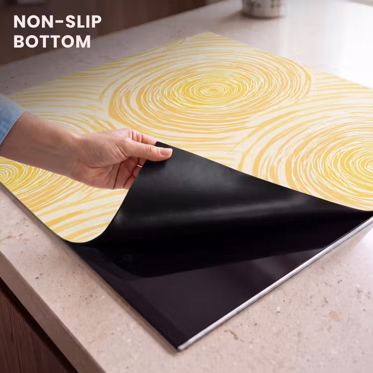 Induction hob cover - Circles - Abstract - Artistic - Yellow — 5