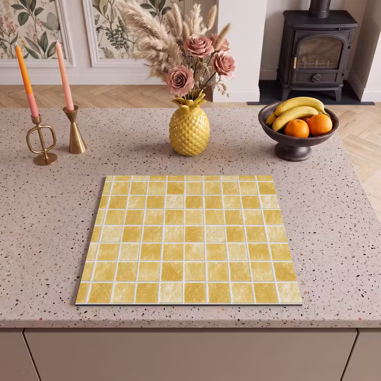 Induction hob cover - Tiles - Mosaic - Texture - Golden Yellow — 3