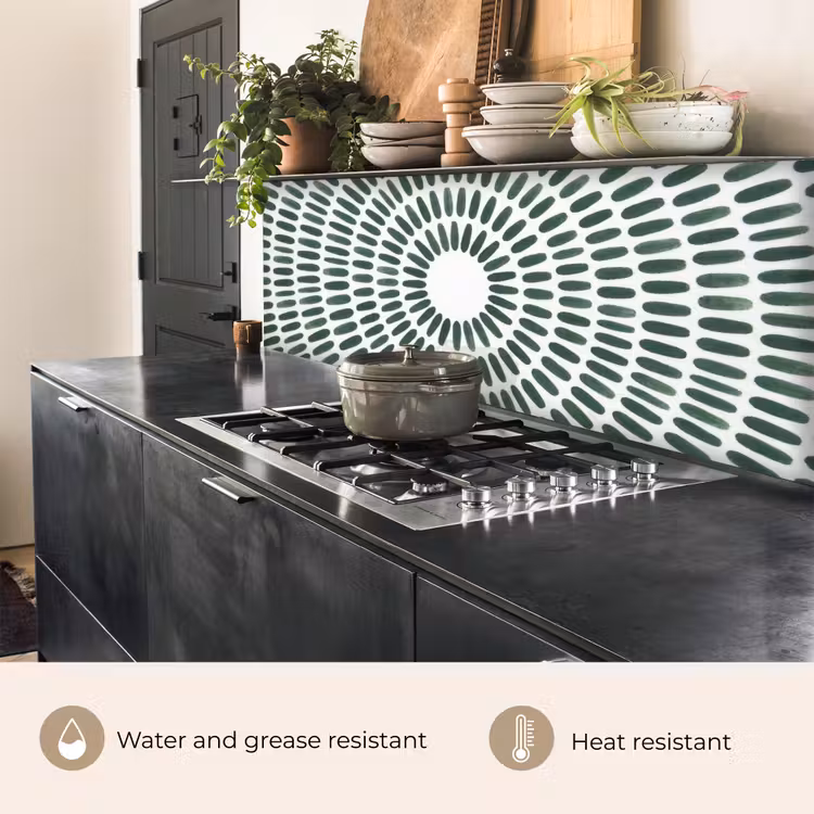 Kitchen splashback - Abstract - Circle - Pattern - Modern - Green — 5
