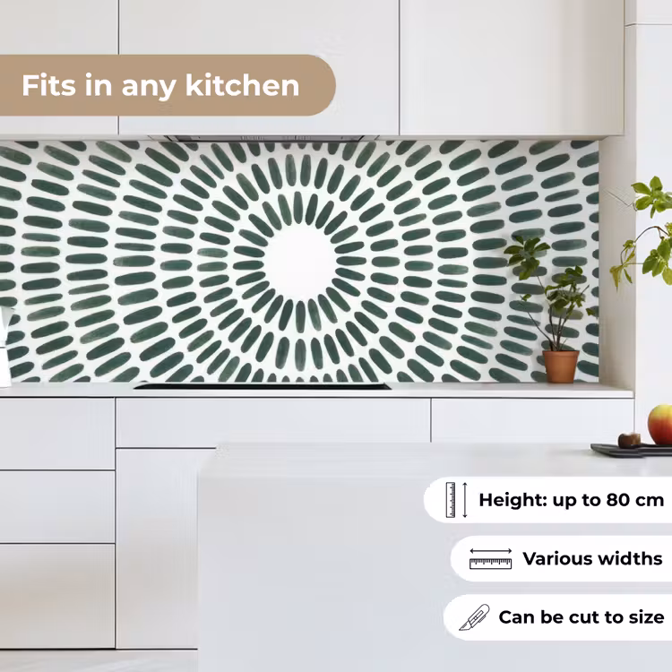 Kitchen splashback - Abstract - Circle - Pattern - Modern - Green — 7