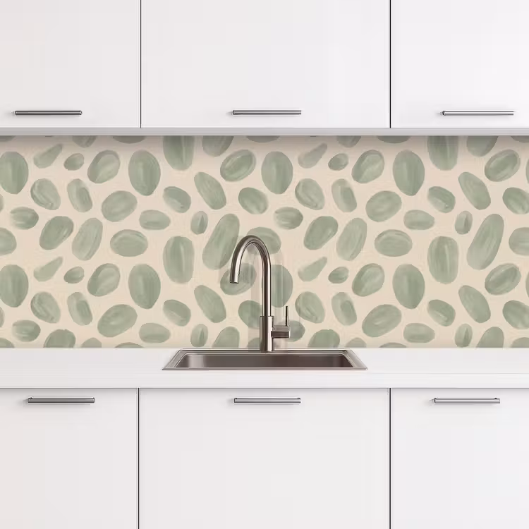 Kitchen splashback - Abstract - Pattern - Organic - Green - Modern — 4