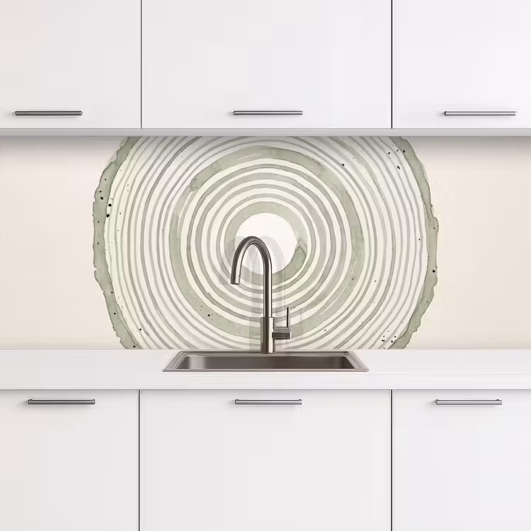 Kitchen splashback - Abstraction - Circles - Watercolor - Green - Modern — 4