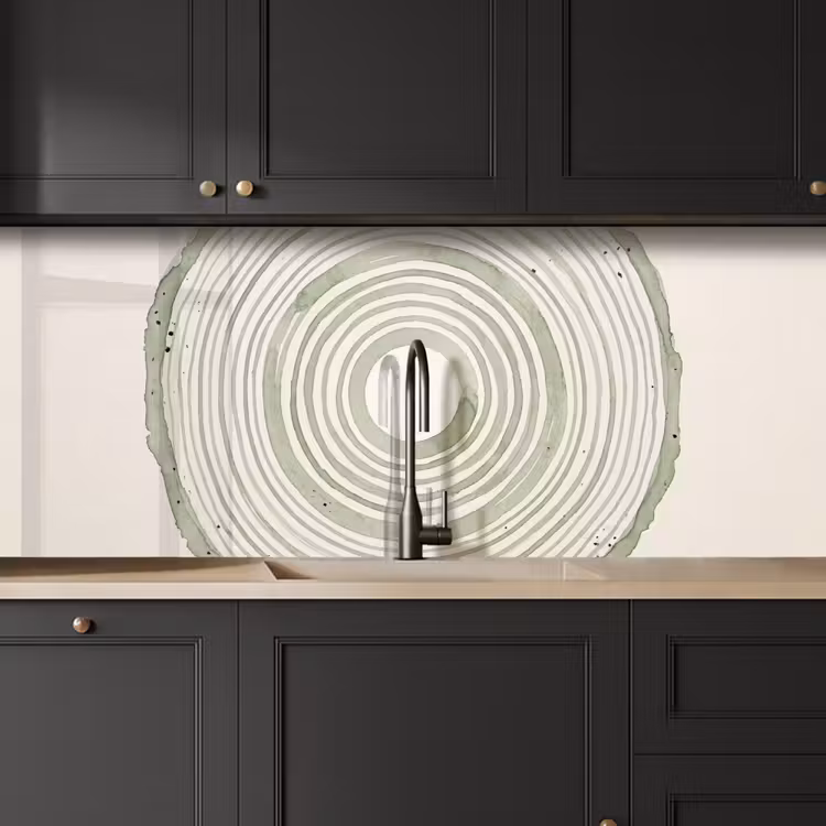 Kitchen splashback - Abstraction - Circles - Watercolor - Green - Modern — 6