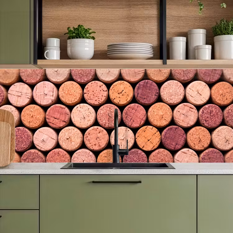 Kitchen splashback - Cork - Pattern - Abstract - Modern - Red — 8