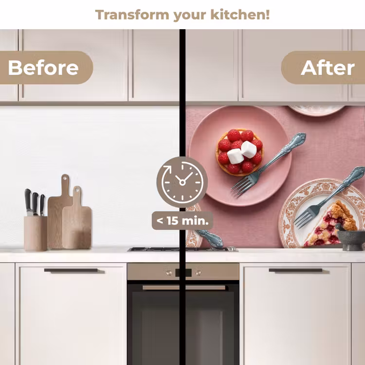Kitchen splashback - Dessert - Cake - Pastry - Sweet - Pink — 3
