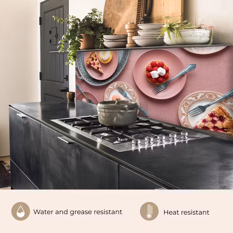 Kitchen splashback - Dessert - Cake - Pastry - Sweet - Pink — 5