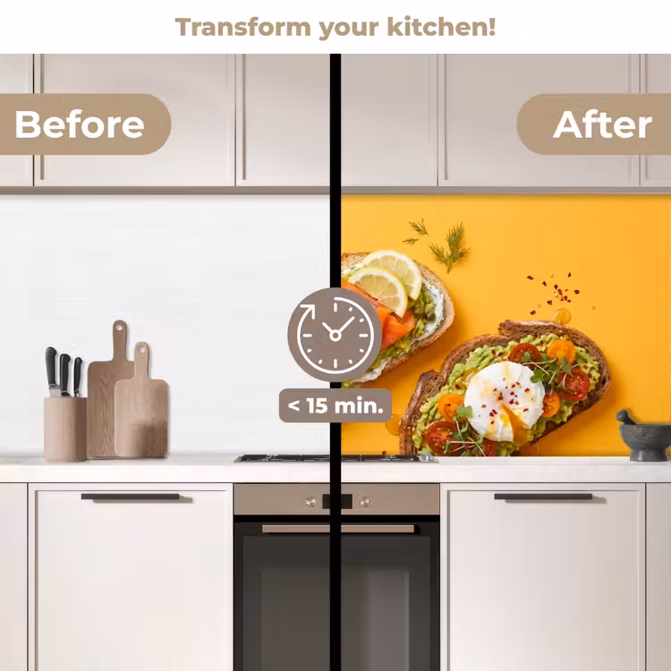 Kitchen splashback - Food - Bread - Breakfast - Modern - Colorful — 3