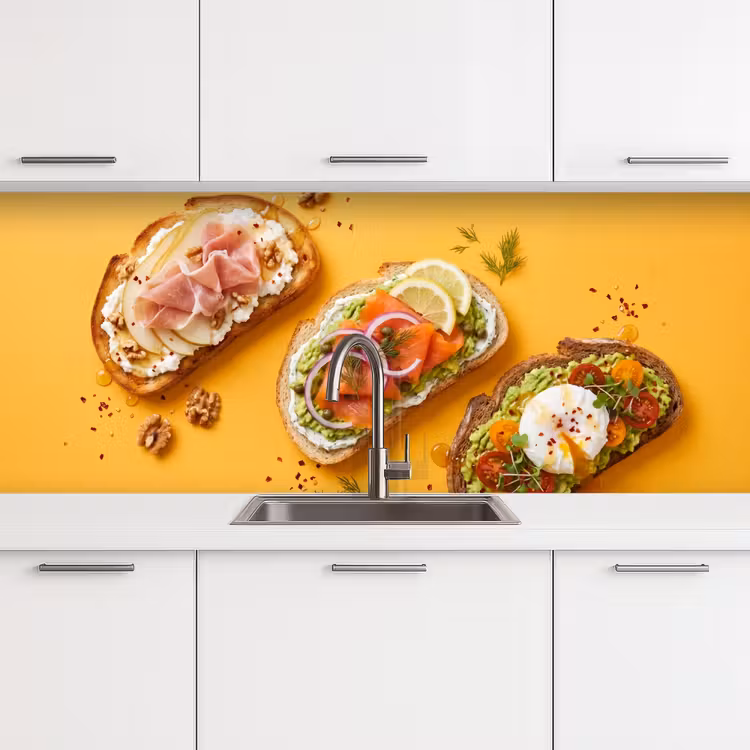 Kitchen splashback - Food - Bread - Breakfast - Modern - Colorful — 4