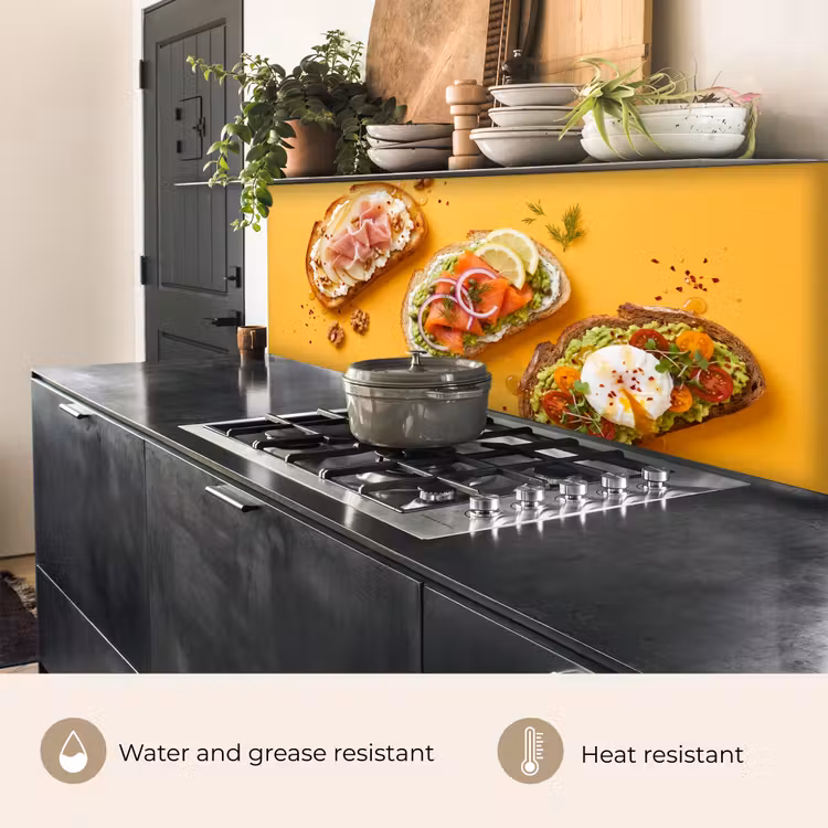 Kitchen splashback - Food - Bread - Breakfast - Modern - Colorful — 5
