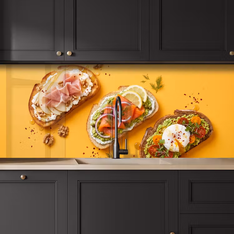 Kitchen splashback - Food - Bread - Breakfast - Modern - Colorful — 6