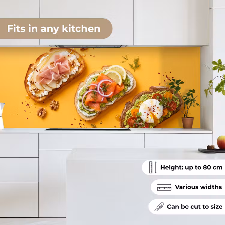 Kitchen splashback - Food - Bread - Breakfast - Modern - Colorful — 7