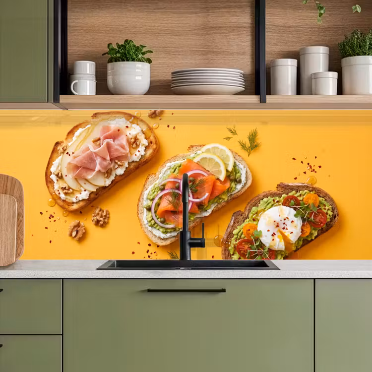 Kitchen splashback - Food - Bread - Breakfast - Modern - Colorful — 8