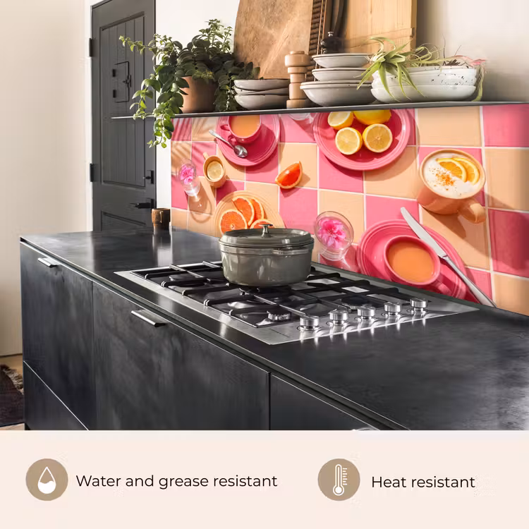Kitchen splashback - Food - Citrus Fruits - Still Lifes - Pink - Orange — 5