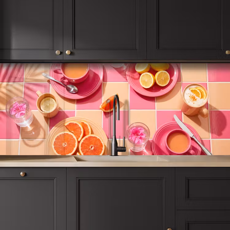Kitchen splashback - Food - Citrus Fruits - Still Lifes - Pink - Orange — 6