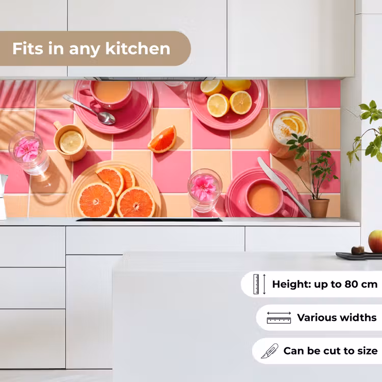 Kitchen splashback - Food - Citrus Fruits - Still Lifes - Pink - Orange — 7