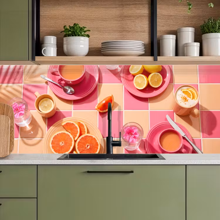 Kitchen splashback - Food - Citrus Fruits - Still Lifes - Pink - Orange — 8