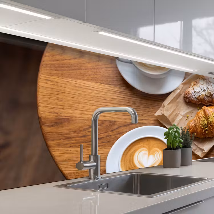 Kitchen splashback - Food - Croissant - Coffee - Breakfast - Modern — 2