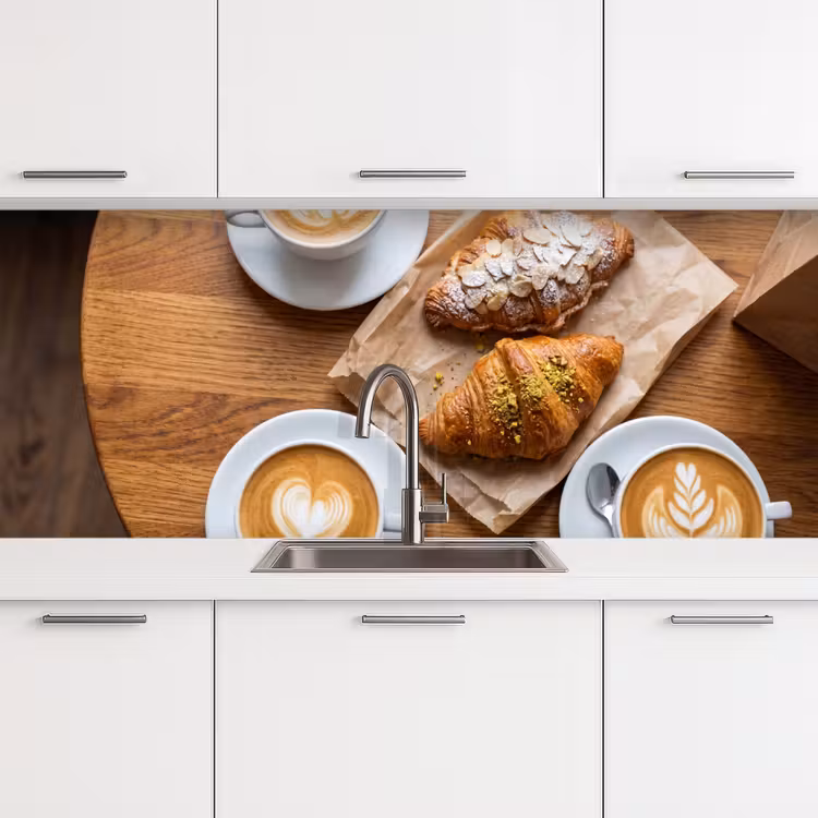 Kitchen splashback - Food - Croissant - Coffee - Breakfast - Modern — 4