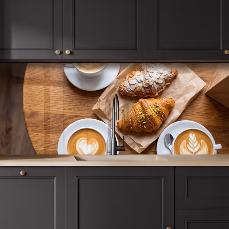 Kitchen splashback - Food - Croissant - Coffee - Breakfast - Modern — 6
