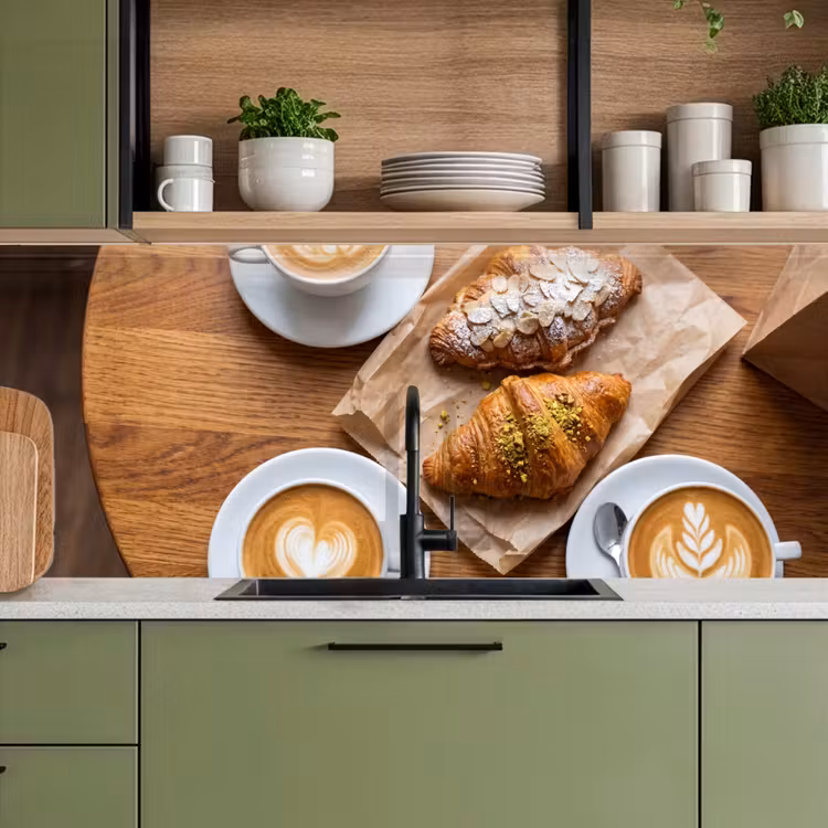 Kitchen splashback - Food - Croissant - Coffee - Breakfast - Modern — 8