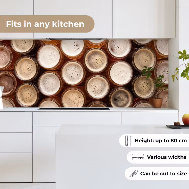 Kitchen splashback - Food - Glasses - Beverages - Pattern - Brown — 7