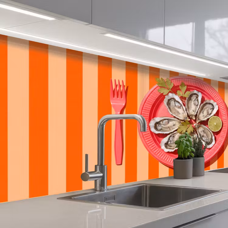 Kitchen splashback - Food - Oysters - Seafood - Orange - Modern — 2