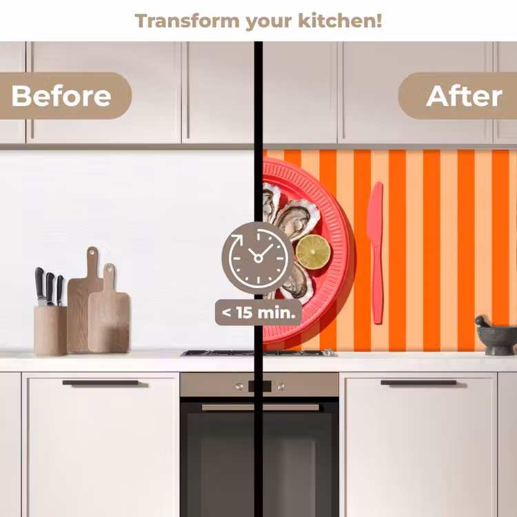 Kitchen splashback - Food - Oysters - Seafood - Orange - Modern — 3