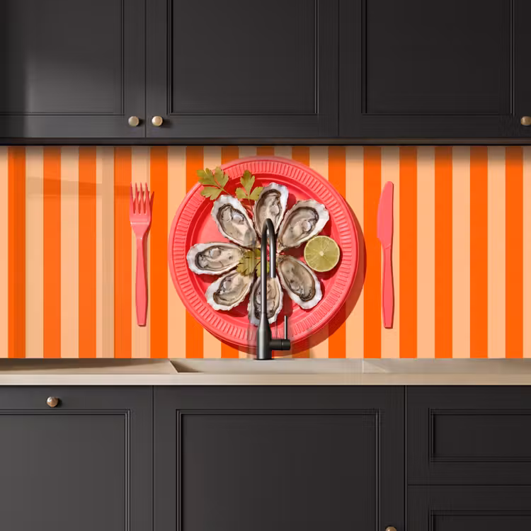 Kitchen splashback - Food - Oysters - Seafood - Orange - Modern — 6
