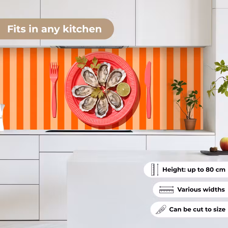 Kitchen splashback - Food - Oysters - Seafood - Orange - Modern — 7