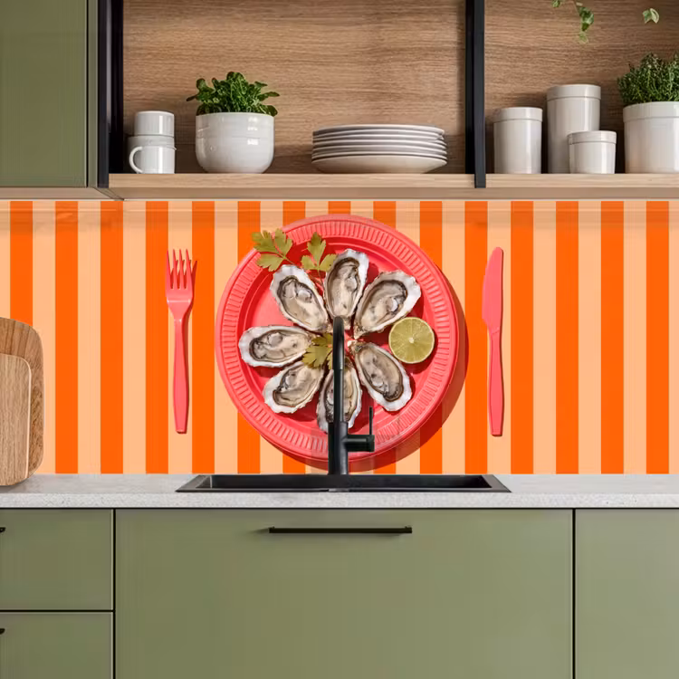 Kitchen splashback - Food - Oysters - Seafood - Orange - Modern — 8