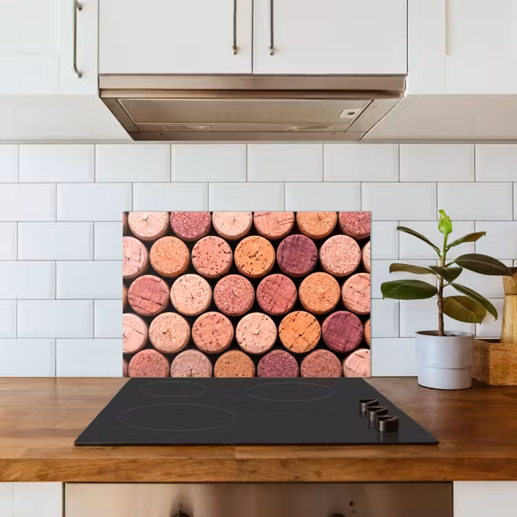 Kitchen splashback for hob - Cork - Pattern - Abstract - Modern - Red — 3