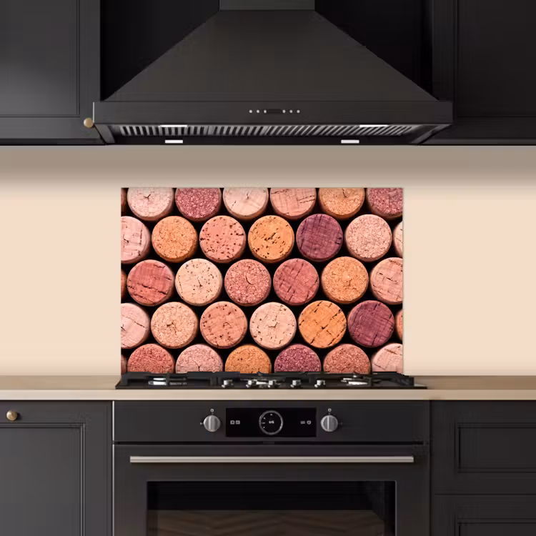 Kitchen splashback for hob - Cork - Pattern - Abstract - Modern - Red — 5