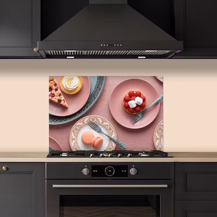 Kitchen splashback for hob - Dessert - Cake - Pastry - Sweet - Pink — 5