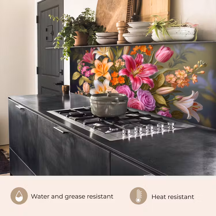 Kitchen splashback - Flowers - Bouquet - Nature - Colorful - Modern — 5
