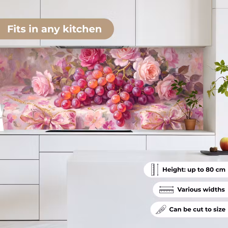 Kitchen splashback - Food - Flowers - Still Life - Pink - Gold — 7