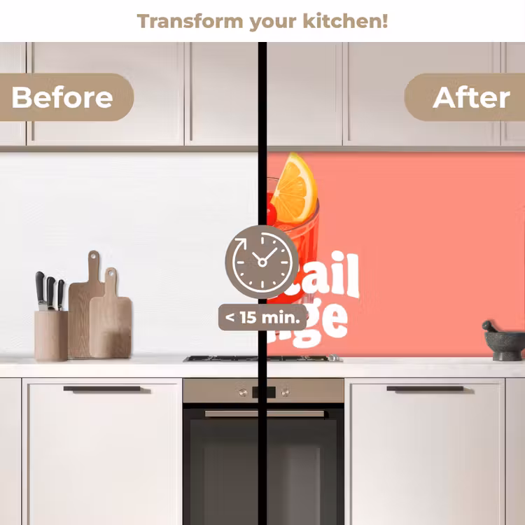 Kitchen splashback - Cocktail Lounge - Glass - Coral — 3