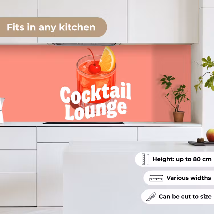 Kitchen splashback - Cocktail Lounge - Glass - Coral — 7